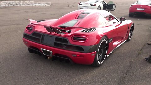 Ferrari trolling in a RED Koenigsegg Agera never gets old 😂Brutal acceleration and retardation!