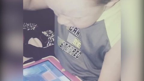 Little Boy Loses iPad Game and Falls