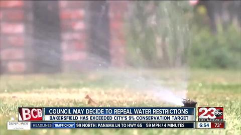 Council may decide to repeal water restrictions
