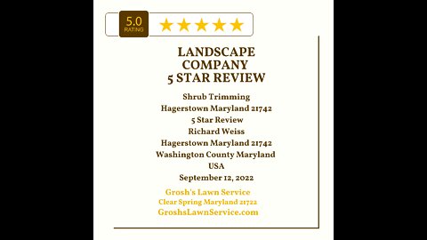 Shrub Trimming Hagerstown Maryland 5 Star Review Video