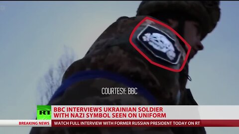 BBC Interviews Ukrainian Soldier With Nazi Symbol On Uniform