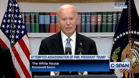 Biden Delivers Short Statement On 'Not Appropriate' Attempted Assassination Of His Political Rival