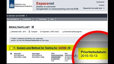 Covid-19 Biometric Tests Were Patented in 2015