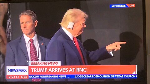 Pres Trump Arrives at RNC 2024