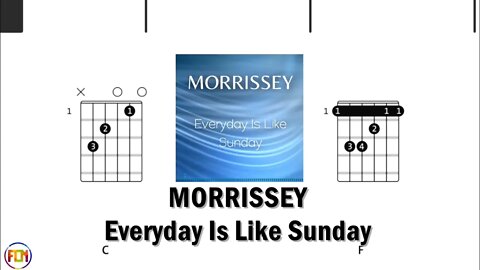 MORRISSEY Everyday Is Like Sunday - Guitar Chords & Lyrics HD
