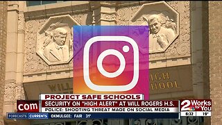 Security on high alert today at Will Rogers High after social media threat
