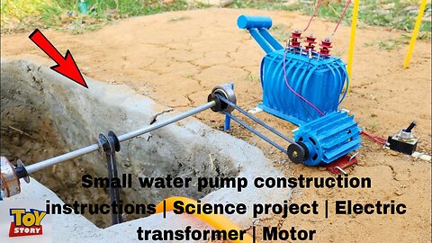 Small water pump construction instructions | Science project | Electric transformer | Motor