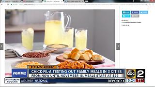 Chick-Fil-A testing out family meals