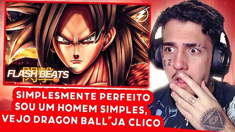 REACT FLASH BEATS - Rap do Goku (Dragon Ball) - A Vontade de um Saiyajin | LÉO MURIEL REAGINDO