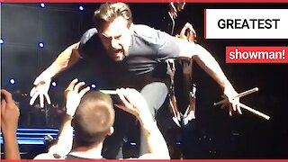 Superstar Hugh Jackman went 'full Wolverine' for one of his biggest fans during a show
