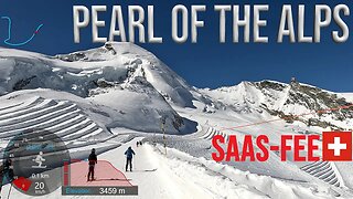 [4K] Skiing Saas Fee, Pearl of the Alps - Round Trip via Morenia, Wallis Switzerland, GoPro HERO11