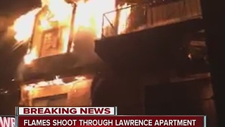 Lawrence apartment complex damaged by fire