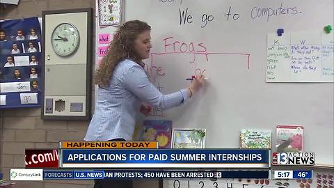 High School students can apply for paid summer internships