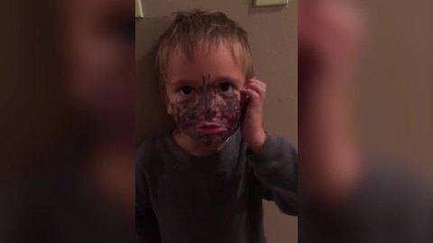 Toddler Boys Tell Mom They Covered Their Faces In Marker By Accident