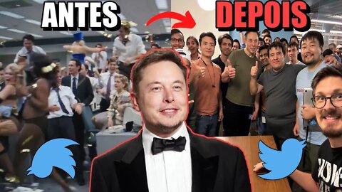 Twitter ANTES de Elon Musk vs Twitter DEPOIS de Elon Musk - React