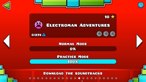 Geometry Dash Level 13 Electroman Adventures Attempt 2