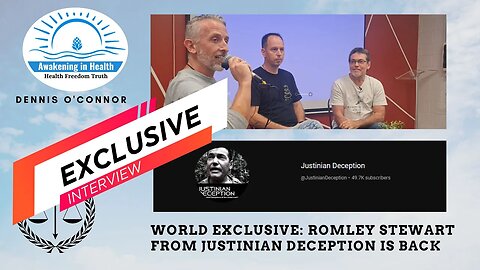 💥💥💥World Exclusive. 💥💥💥Romley Stewart of Justinian Deception is back. Pt 1 of his live presentation.