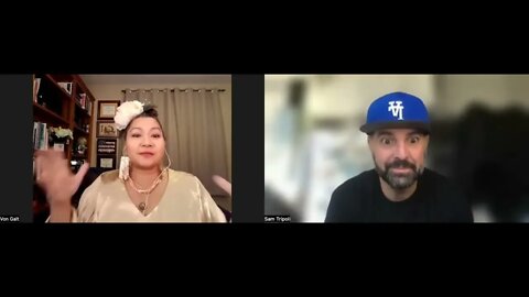 Conspiracy grifter Sam Tripoli PRETENDING to care about what his mentally ill guest is saying!