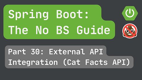 Spring Boot pt. 30: External API Integration (Cat Facts API)