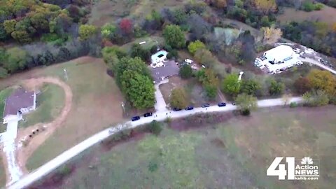 Drone video from scene of Leavenworth Amber Alert