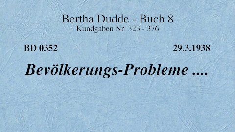 BD 0352 - BEVÖLKERUNGS-PROBLEME ....