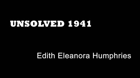 Unsolved 1941 - Edith Humphries - Regents Park Murders - Campden Town - London Unsolved Murders