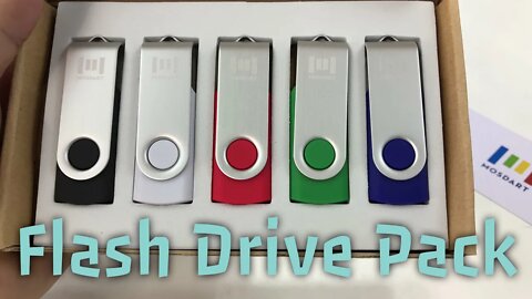 5 Pack of 8GB USB 2.0 Flash Drives by mosDart Unboxing