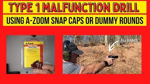 How to use Snap Caps (dummy Rounds) to practice the Type 1 Pistol Malfunction Drill.