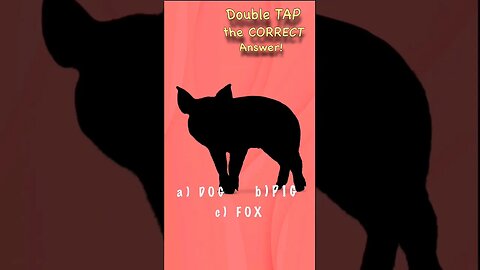 🐷 Guess the farm animal shadow game dog pig fox? quiz video #shorts