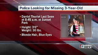 Desperate search for missing 3-year-old boy