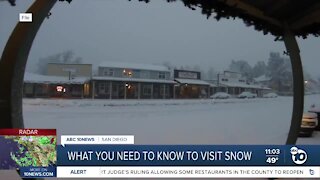 Seeing the snow in Julian? Here's what you need to know