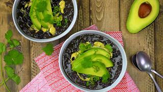 Chipotle-Avocado Swirl Black Bean Soup