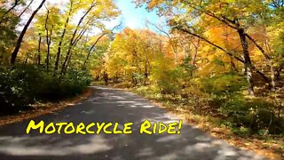 Colorful Motorcycle Ride in Maplewood State Park in Minnesota