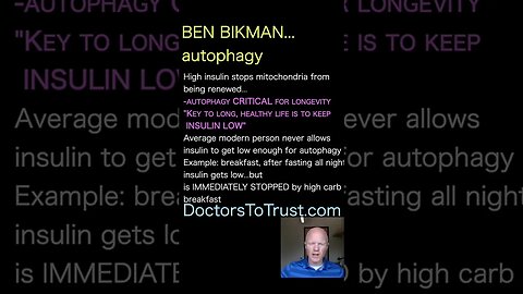 BEN BIKMAN keep insulin low throughout day WHEN YOU BURN BODY FAT!!