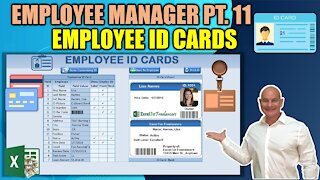 How To Create An ID Card With Bar Codes In Excel [Employee Manager Pt. 11]