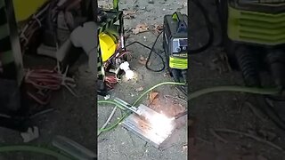 new Free Energy Generator shown on the beach doing welding with 115 Amperes #shorts