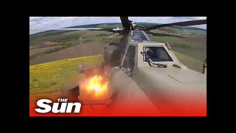 Russian Ka-52 Killer helicopters carry out combat ops on Ukrainian targets