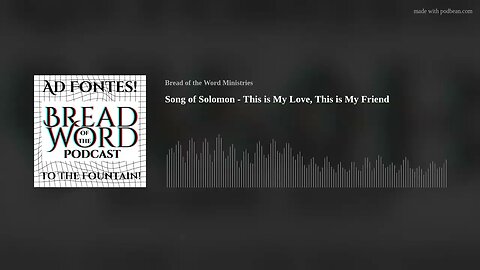 Song of Solomon - This is My Love, This is My Friend