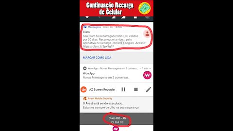 WowApp - Continuação Recarga de Celular