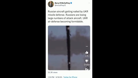 Retired US General Barry McCaffrey posted footage from the game Arma 3, calling it destruction of Russian aircraft by Ukrainian air defense