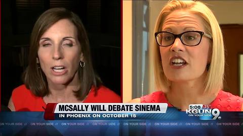 McSally agrees to an Oct. 15 debate with Sinema in Phoenix