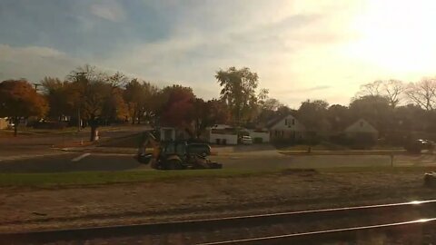 Amtrak California Zephyr in the Chicago suburbs