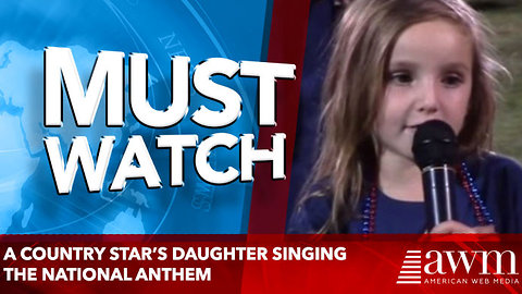 A country star’s daughter singing the national anthem