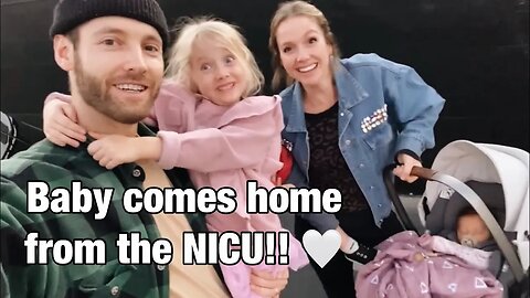 Baby girl comes home from the NICU!! (+meeting her siblings!)