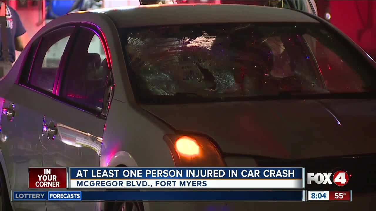 Pedestrian seriously injured in crash on McGregor Boulevard Sunday night