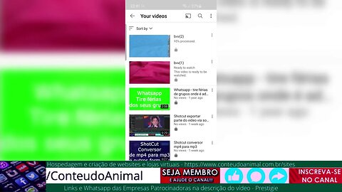 Multi upload de video via youtube app