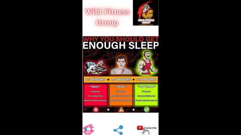 🔥Why you should get enough sleep🔥#fitness🔥#wildfitnessgroup🔥#shorts🔥
