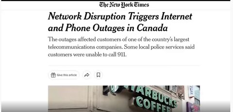 Canada - A massive network outage affecting all sectors