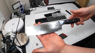 KYOKU Nakiri Knife Shogun Series - Japanese VG10 Steel Core Damascus Blade - with Sheath & Case