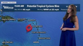 11 a.m. Wednesday update - Potential Tropical Cyclone 9 expected to strengthen into Isaias